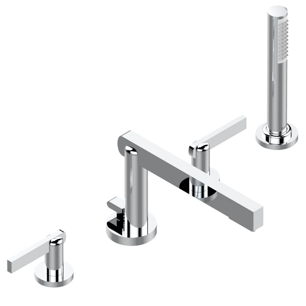 THG - Roman tub set with divertor spout and handshower, 3/4'' valves - Matt Umber PVD