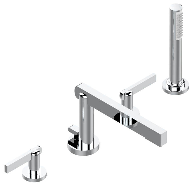 THG - Roman tub set with divertor spout and handshower, 3/4'' valves - Matt Umber PVD