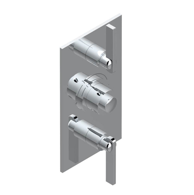 THG - Trim for THG thermostatic valve 2 volume controls, rough part supplied with fixing box ref. 5 400AE/US - Matt Umber PVD
