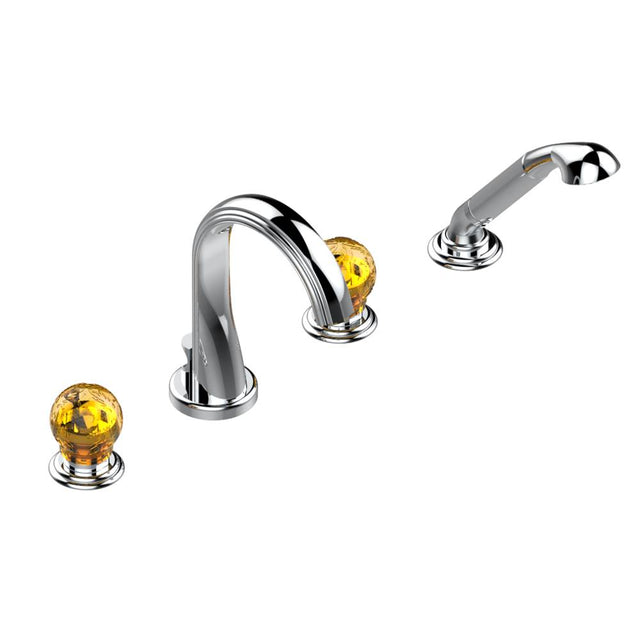 THG - Roman tub set with divertor spout and handshower, 3/4'' valves - Matt Umber PVD