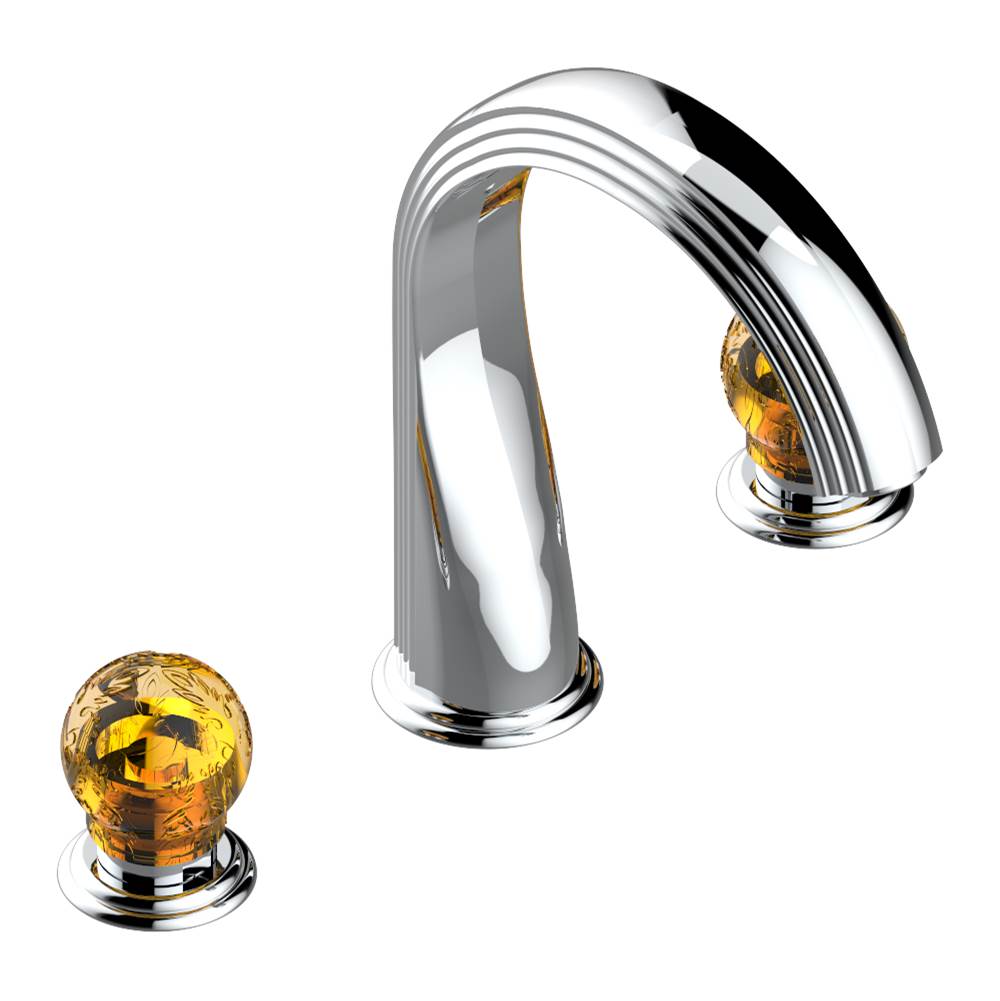 THG - Roman tub set with 3/4'' valves - Chrome Polished