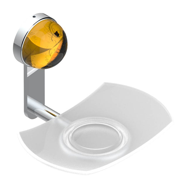 THG - Glass soap dish, wall mounted - Matt Umber PVD