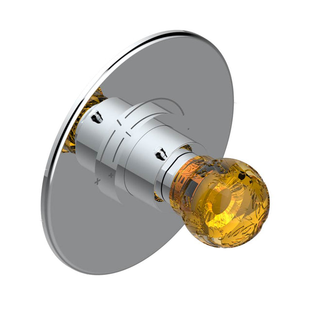 THG - Trim for THG thermostatic valve, rough part supplied with fixing box ref. 5 200AE/US - Round plate model - Matt Umber PVD