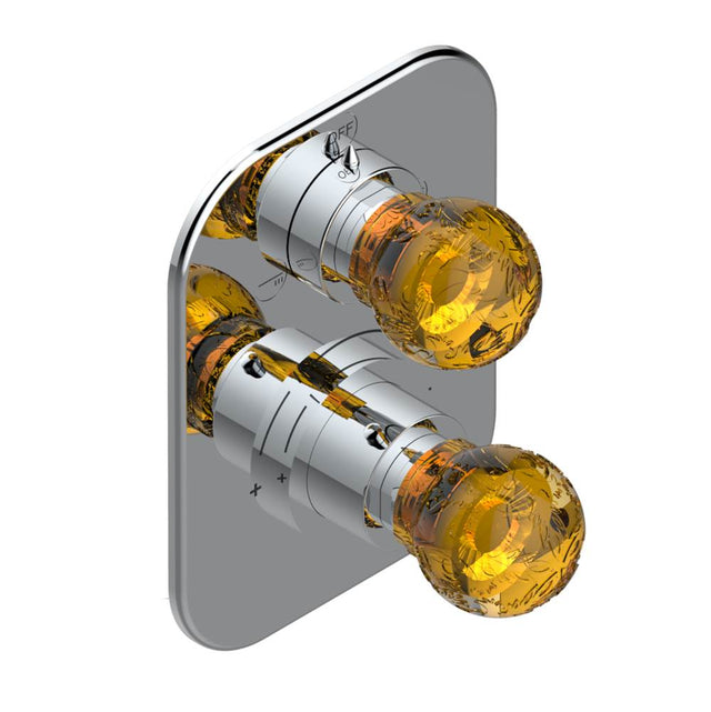 THG - Trim for thg thermostat with 2-way diverter, rough part supplied with fixing box ref. 5 500AE/US - Matt Umber PVD