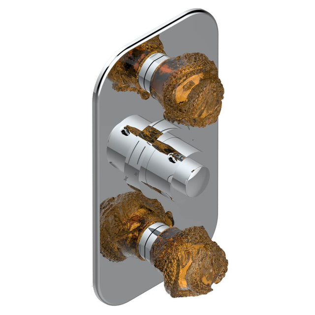 THG - Trim for THG thermostatic valve 2 volume controls, rough part supplied with fixing box ref. 5 400AE/US - Matt Umber PVD