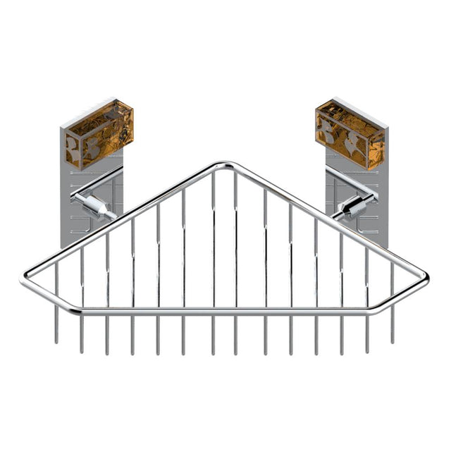 THG - Large corner soap basket, wall mounted - Matt Umber PVD