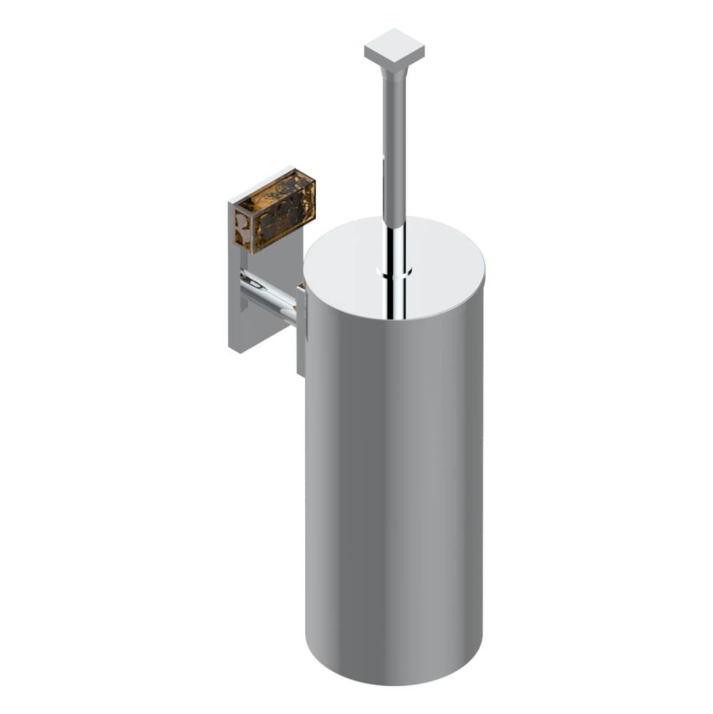 THG - Metal toilet brush holder with brush with cover wall mounted - Matt Umber PVD