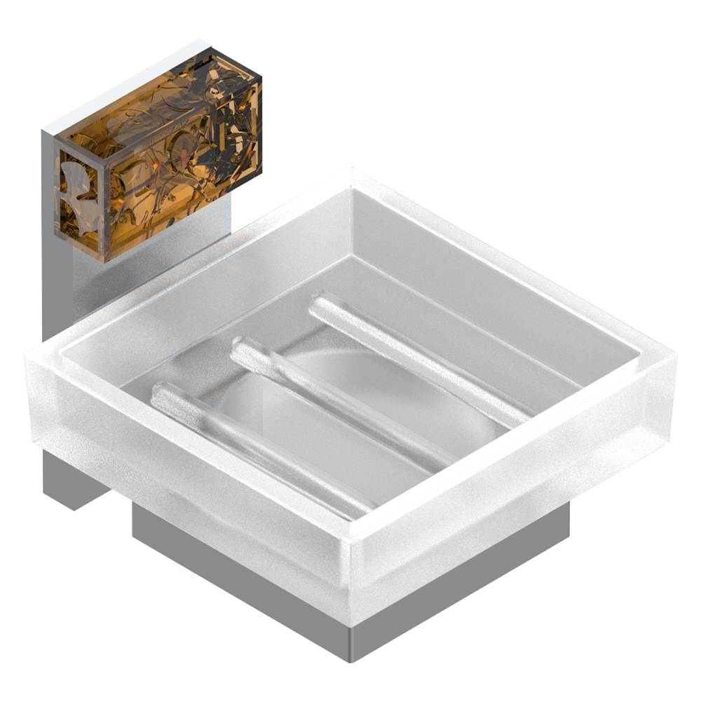 THG - Glass soap dish, wall mounted - Matt Umber PVD