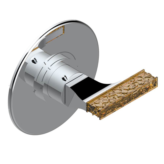 THG - Trim for THG thermostatic valve, rough part supplied with fixing box ref. 5 200AE/US - Round plate model - Matt Umber PVD