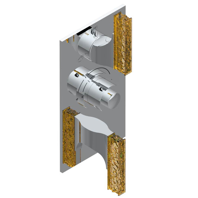 THG - Trim for thg thermostat with 2-way diverter and on/off control, rough part supplied with fixing box ref. .5 540AE/US - Matt Umber PVD