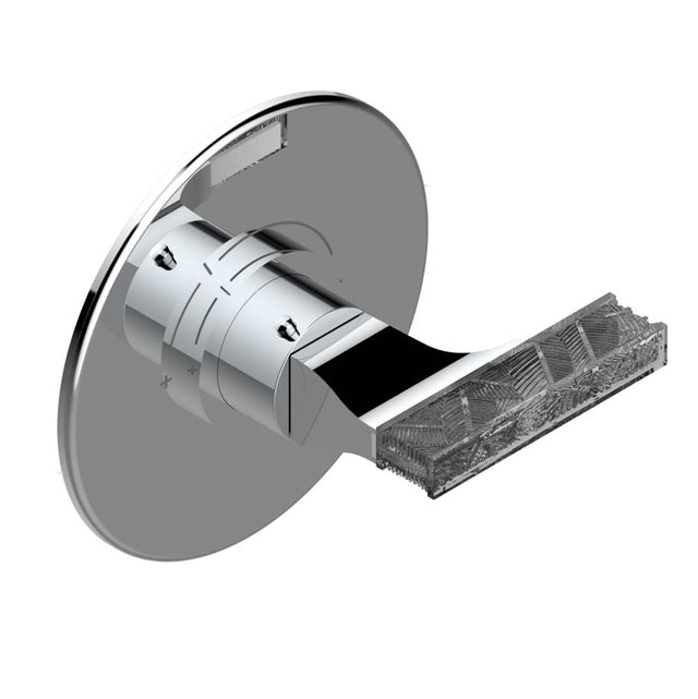 THG - Trim for THG thermostatic valve, rough part supplied with fixing box ref. 5 200AE/US - Round plate model - Matt Umber PVD