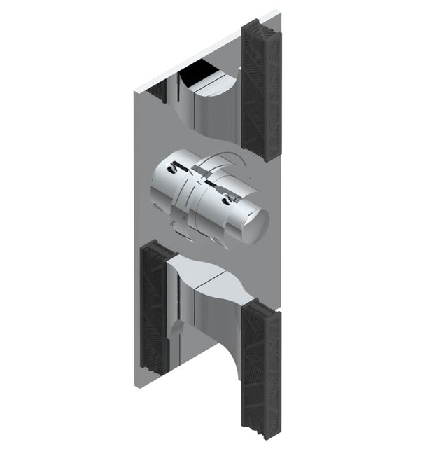THG - Trim for THG thermostatic valve 2 volume controls, rough part supplied with fixing box ref. 5 400AE/US - Matt Umber PVD