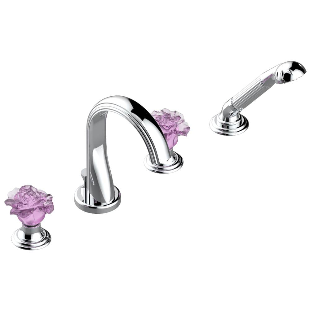 THG - Roman tub set with divertor spout and handshower, 3/4'' valves - Matt Umber PVD