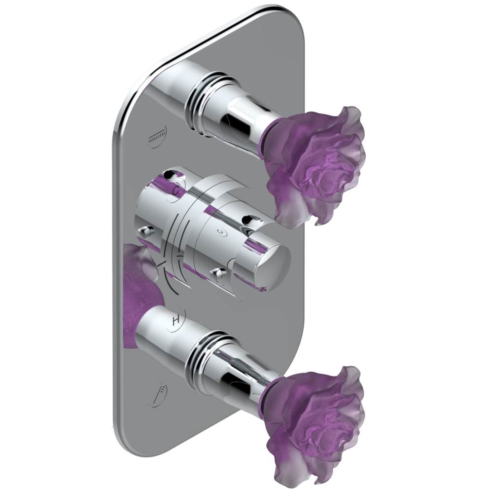 THG - Trim for THG thermostatic valve 2 volume controls, rough part supplied with fixing box ref. 5 400AE/US - Matt Umber PVD