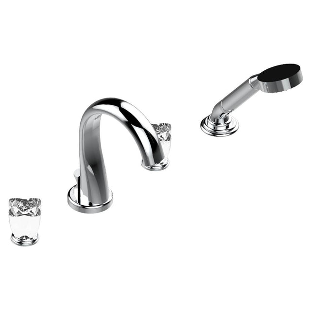 THG - Roman tub set with divertor spout and handshower, 3/4'' valves - Matt Umber PVD
