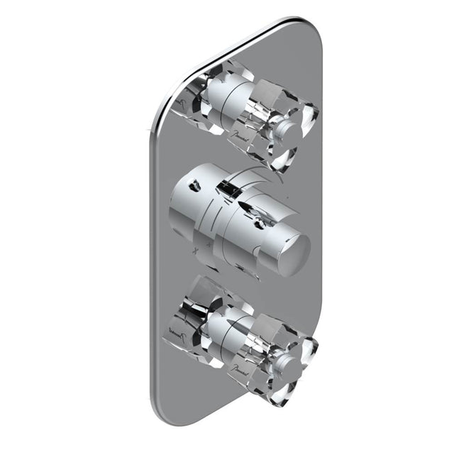 THG - Trim for THG thermostatic valve 2 volume controls, rough part supplied with fixing box ref. 5 400AE/US - Matt Umber PVD