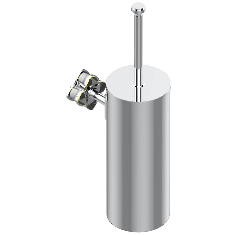 THG - Metal toilet brush holder with brush with cover wall mounted - Matt Umber PVD