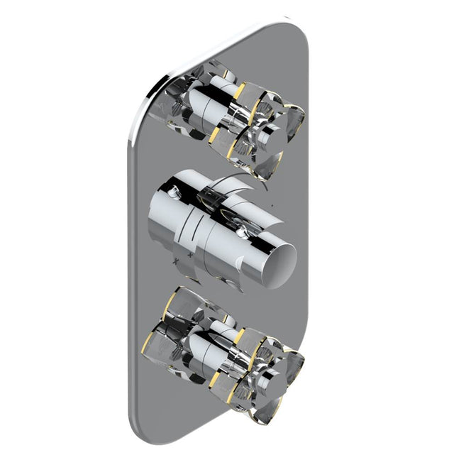THG - Trim for THG thermostatic valve 2 volume controls, rough part supplied with fixing box ref. 5 400AE/US - Matt Umber PVD