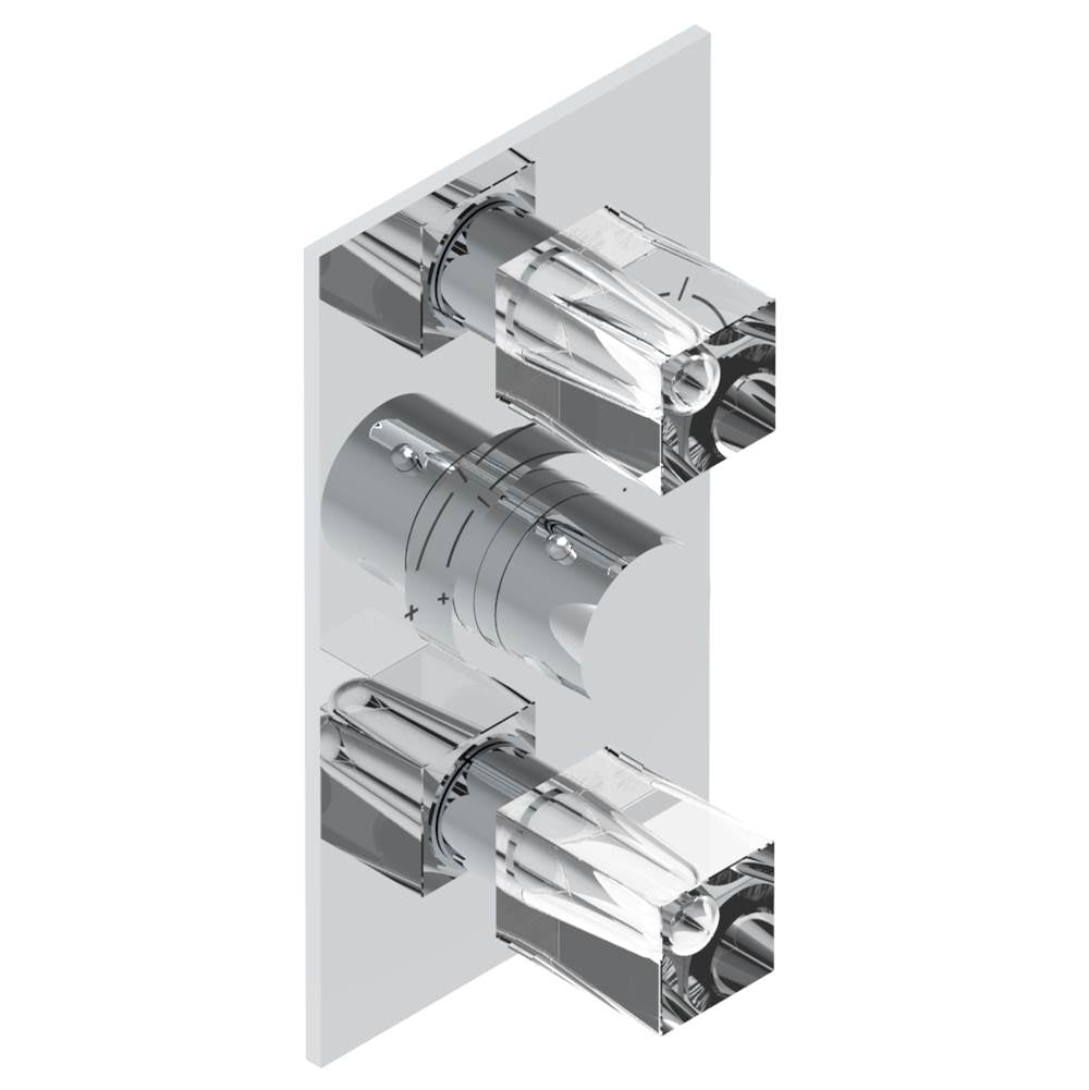 THG - Trim for THG thermostatic valve 2 volume controls, rough part supplied with fixing box ref. 5 400AE/US - Matt Umber PVD