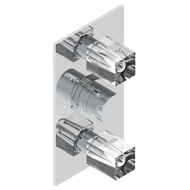 THG - Trim for THG thermostatic valve 2 volume controls, rough part supplied with fixing box ref. 5 400AE/US - Matt Umber PVD
