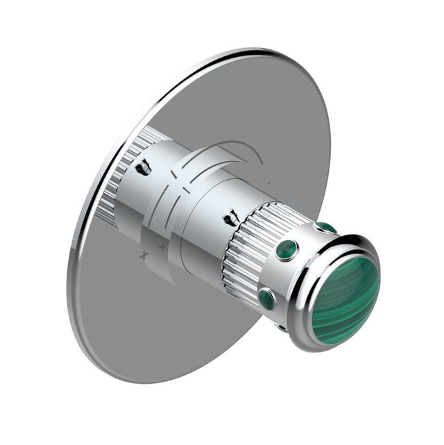 THG - Trim for THG thermostatic valve, rough part supplied with fixing box ref. 5 200AE/US - Round plate model - Matt Umber PVD