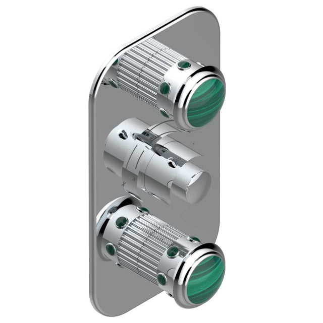 THG - Trim for THG thermostatic valve 2 volume controls, rough part supplied with fixing box ref. 5 400AE/US - Matt Umber PVD