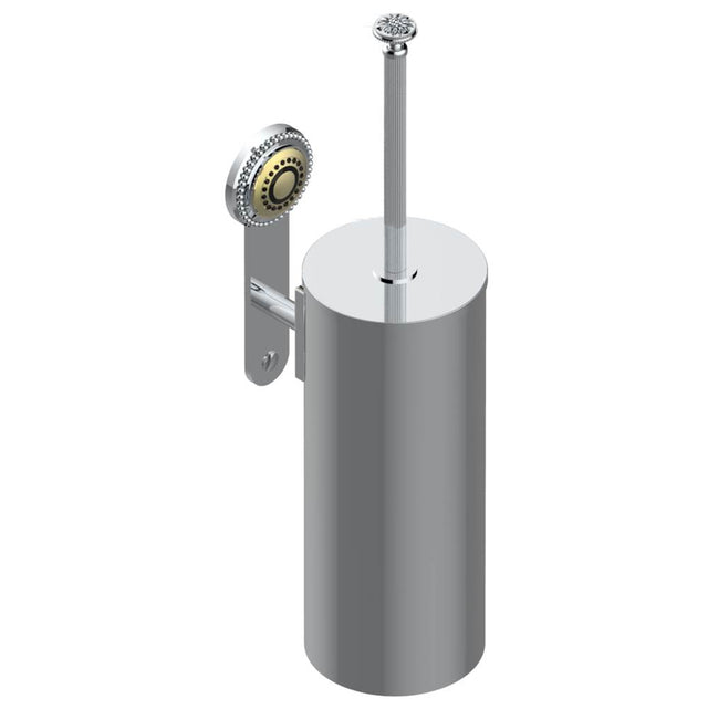 THG - Metal toilet brush holder with brush with cover wall mounted - Matt Umber PVD