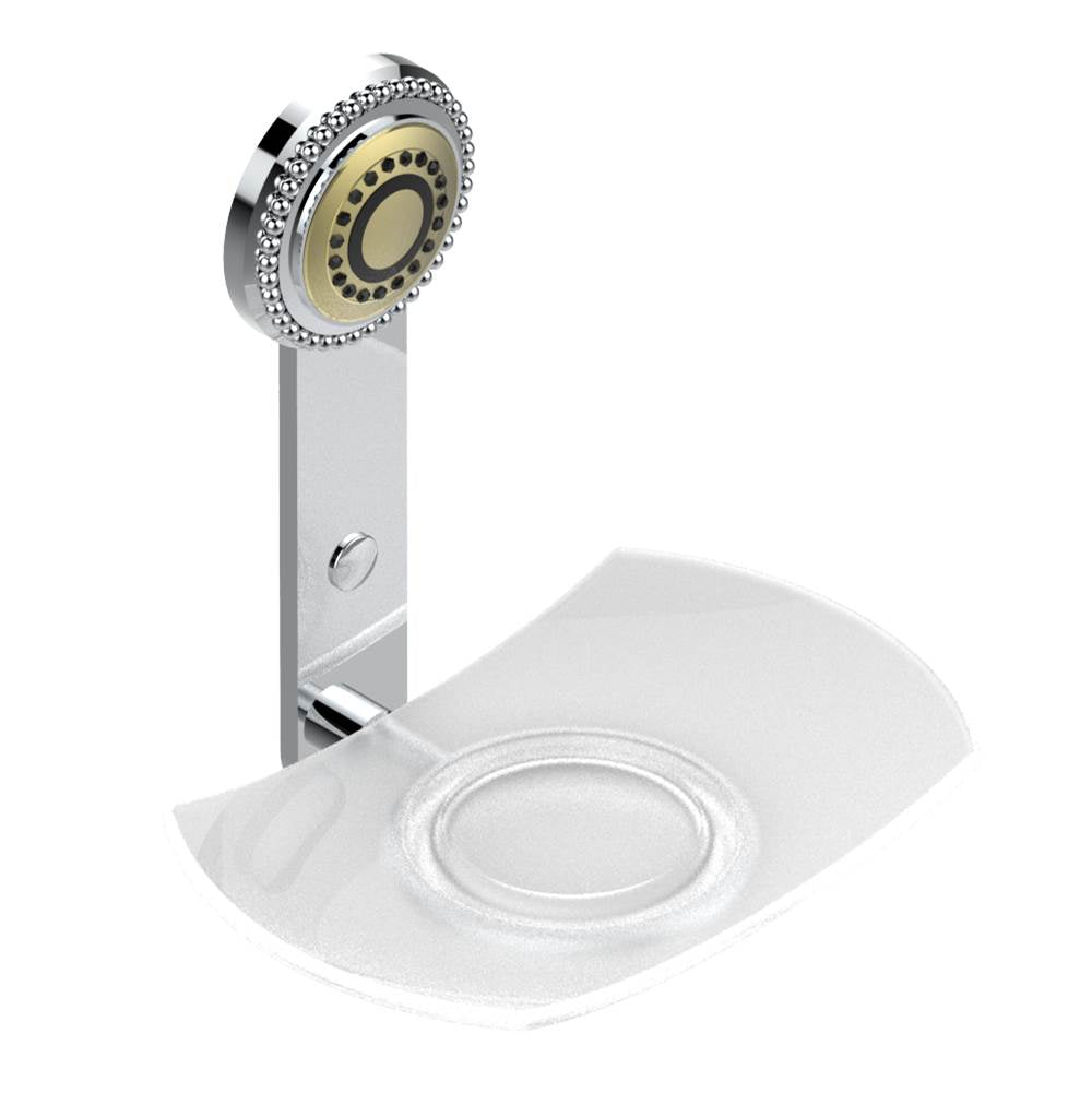 THG - Glass soap dish, wall mounted - Matt Umber PVD
