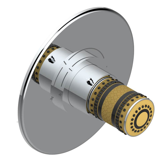 THG - Trim for THG thermostatic valve, rough part supplied with fixing box ref. 5 200AE/US - Round plate model - Matt Umber PVD