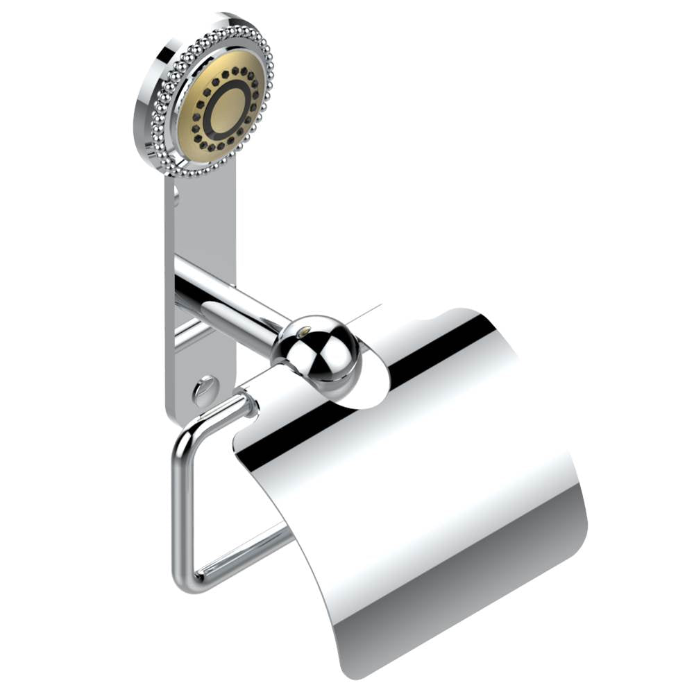 THG - Toilet paper holder, single mount with cover - Matt Umber PVD