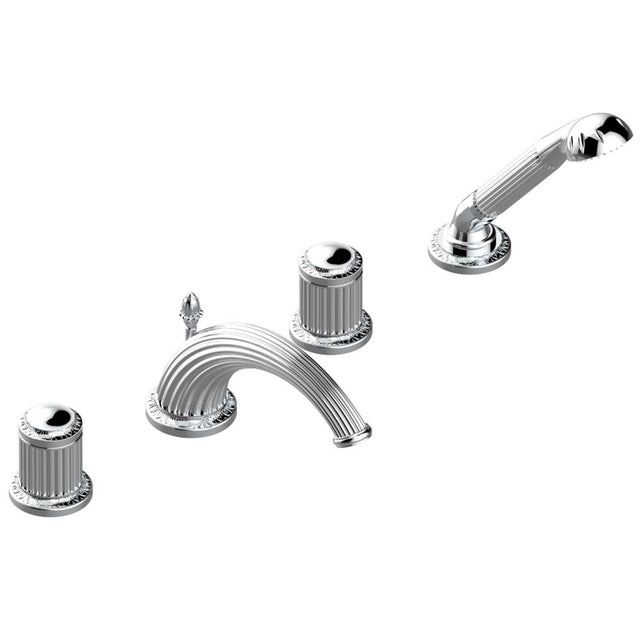 THG - Roman tub set with divertor spout and handshower, 3/4'' valves - Matt Umber PVD