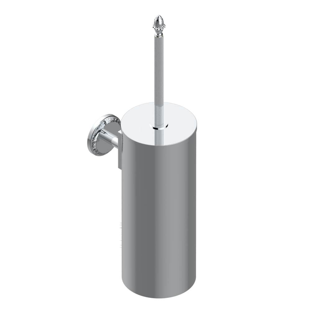 THG - Metal toilet brush holder with brush with cover wall mounted - Matt Umber PVD
