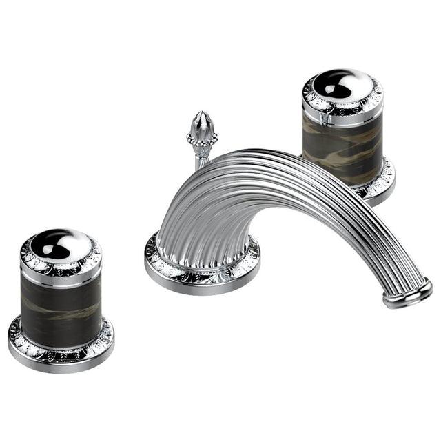 THG - Widespread lavatory set with drain - Matt Umber PVD