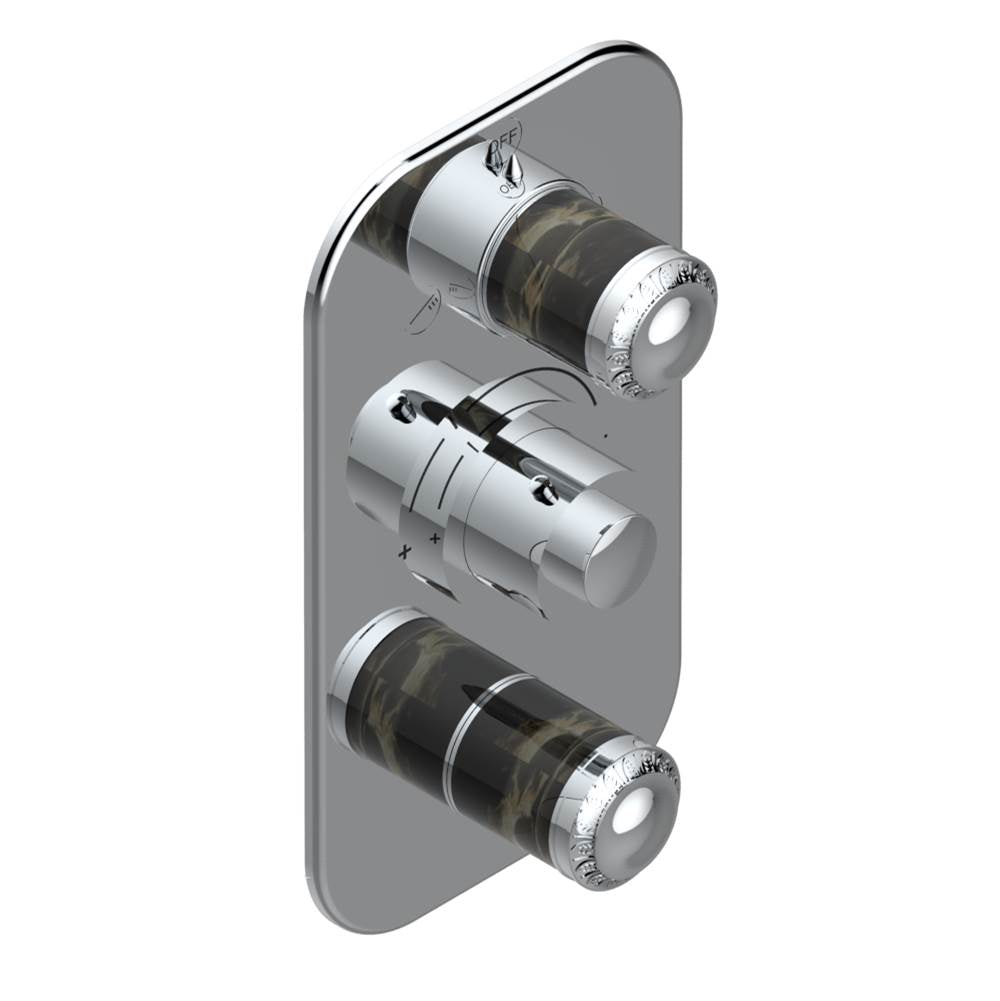 THG - Trim for thg thermostat with 2-way diverter and on/off control, rough part supplied with fixing box ref. .5 540AE/US - Matt Umber PVD