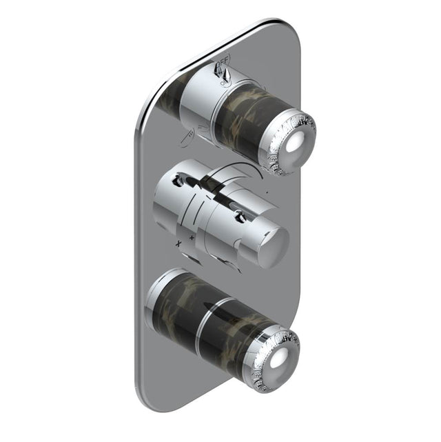 THG - Trim for thg thermostat with 2-way diverter and on/off control, rough part supplied with fixing box ref. .5 540AE/US - Matt Umber PVD