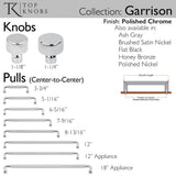 Garrison Pull 8 13/16 Inch (c-c) Ash Gray
