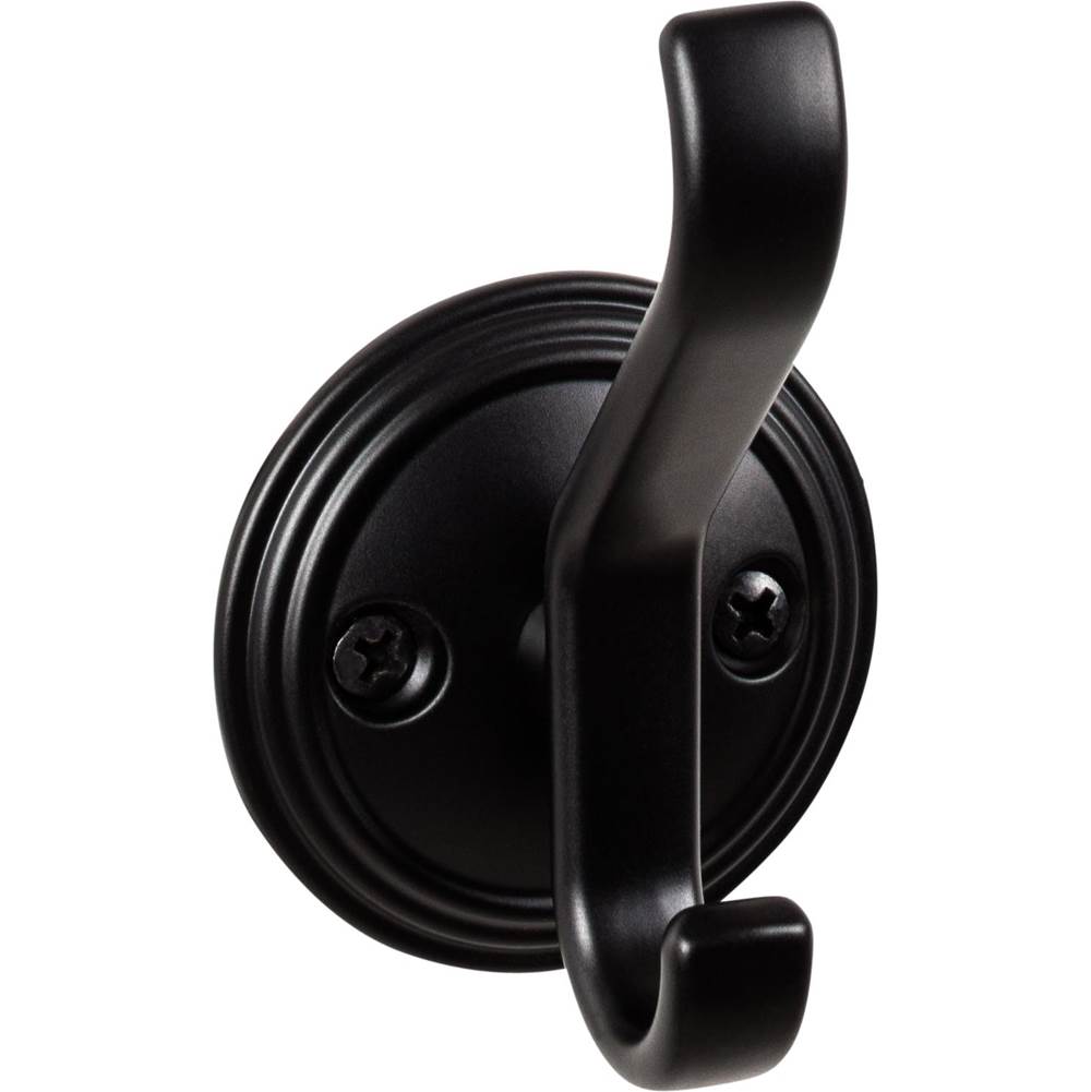 Top Knobs - Reeded Hook 3 1/8 Inch Flat Black - Flat Black