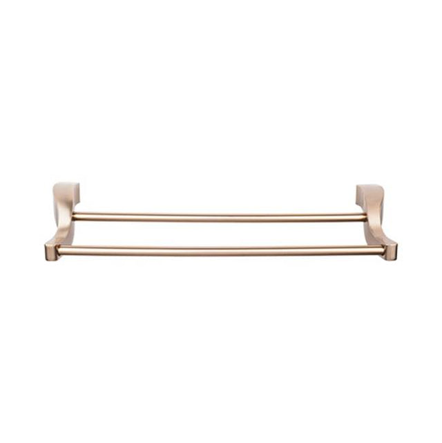 Top Knobs - Aqua Bath Towel Bar 18 Inch Double Brushed Bronze - Brushed Bronze