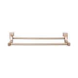 Top Knobs - Aqua Bath Towel Bar 24 Inch Double Brushed Bronze - Brushed Bronze