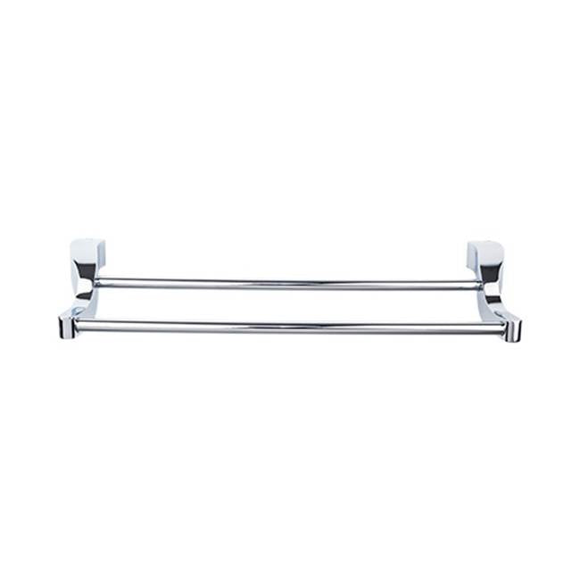 Top Knobs - Aqua Bath Towel Bar 24 Inch Double Polished Chrome - Polished Chrome