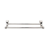 Top Knobs - Aqua Bath Towel Bar 24 Inch Double Polished Nickel - Polished Nickel