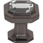 Top Knobs - Crystal Emerald Knob 1 1/8 Inch Ash Gray - Ash Gray