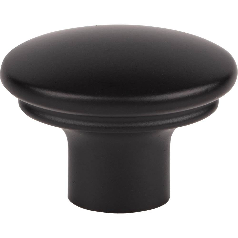 Top Knobs - Julian Oval Knob 1 3/8 Inch Flat Black - Flat Black