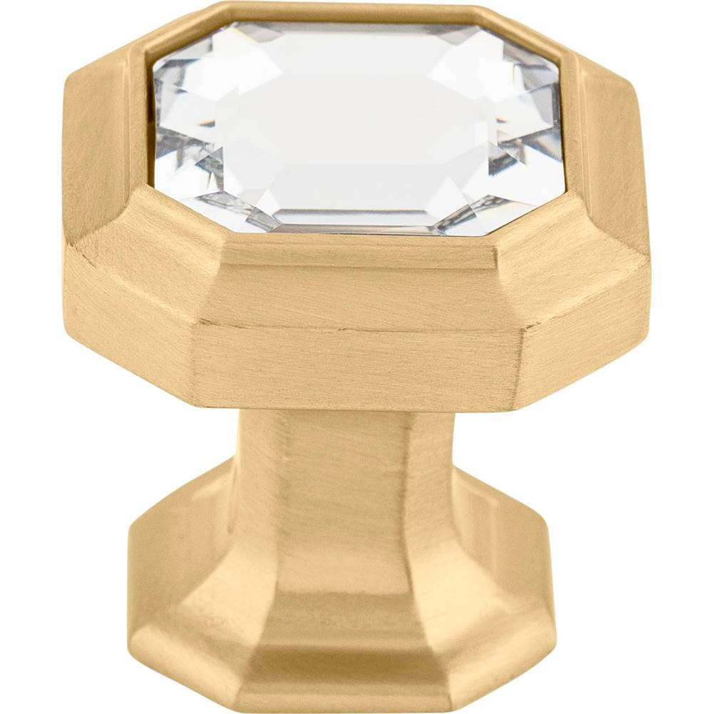 Top Knobs - Crystal Emerald Knob 1 1/8 Inch Honey Bronze - Honey Bronze