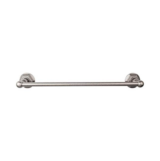 Top Knobs - Edwardian Bath Towel Bar 30 Inch Single - Hex Backplate Antique Pewter - Antique Pewter
