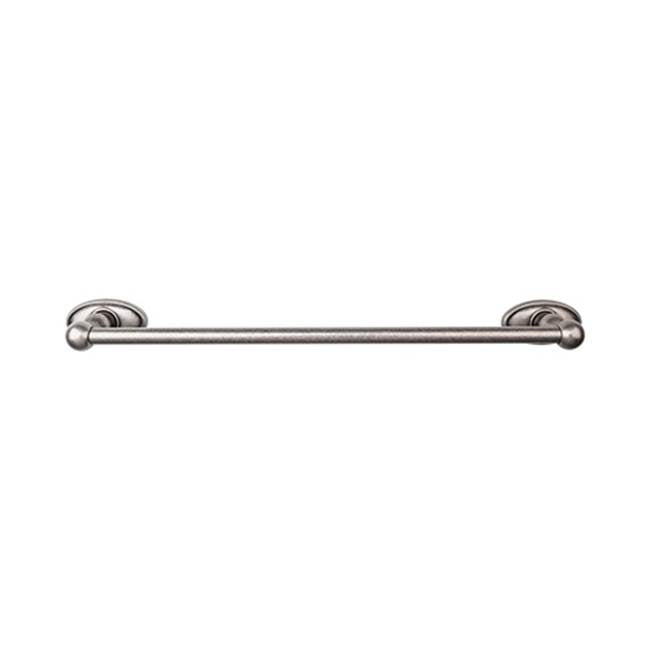 Top Knobs - Edwardian Bath Towel Bar 30 In. Single - Oval Backplate Antique Pewter - Antique Pewter