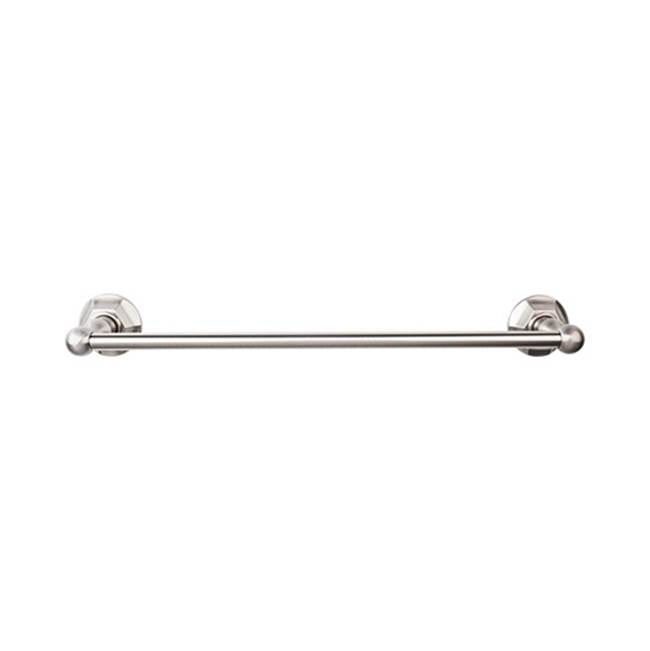Top Knobs - Edwardian Bath Towel Bar 30 Inch Single - Hex Backplate Brushed Satin Nickel - Brushed Satin Nickel