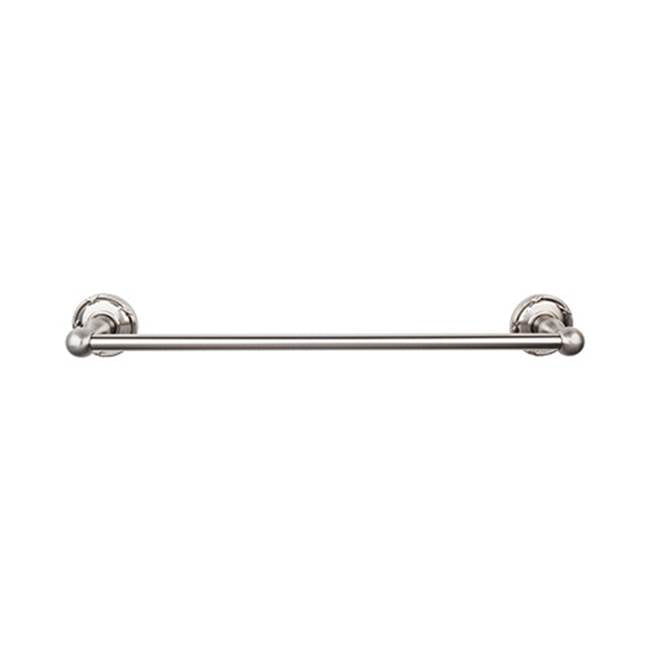 Top Knobs - Edwardian Bath Towel Bar 30 Inch Single - Ribbon Bplate Brushed Satin Nickel - Brushed Satin Nickel
