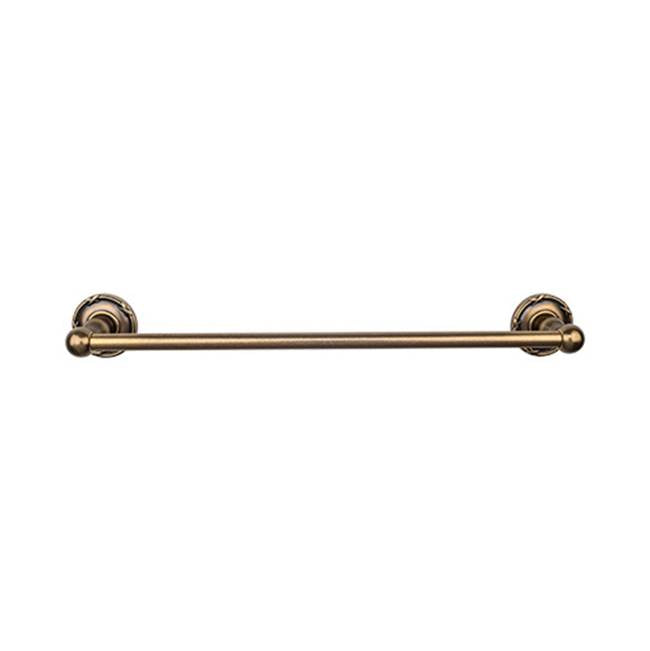 Top Knobs - Edwardian Bath Towel Bar 30 Inch Single - Ribbon Bplate German Bronze - German Bronze
