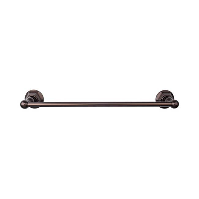 Top Knobs - Edwardian Bath Towel Bar 30 Inch Single - Hex Backplate Oil Rubbed Bronze - Oil Rubbed Bronze